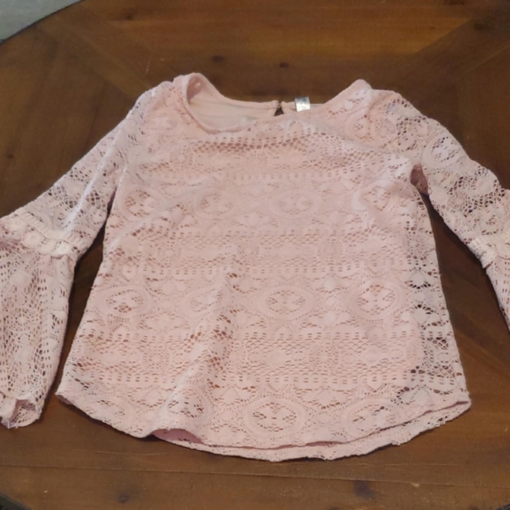 Beautees Pink Lace Kids Blouse